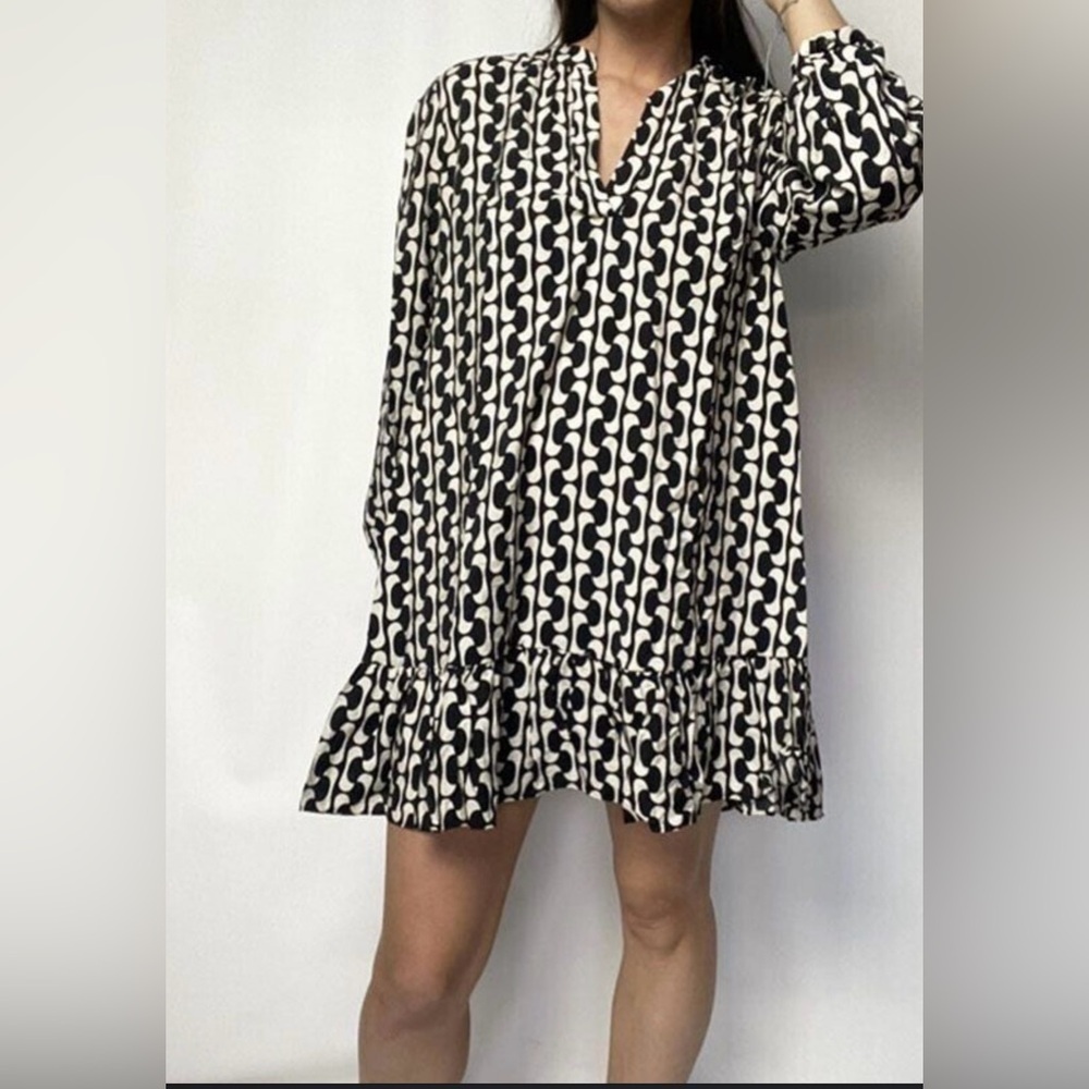 NWT Zara The Paula Retro Swing Dress Womens Medium - Picture 14 of 14